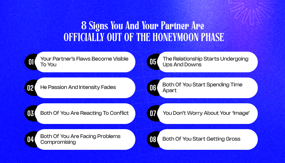 8 Signs You And Your Partner Are Officially Out Of The Honeymoon Phase: