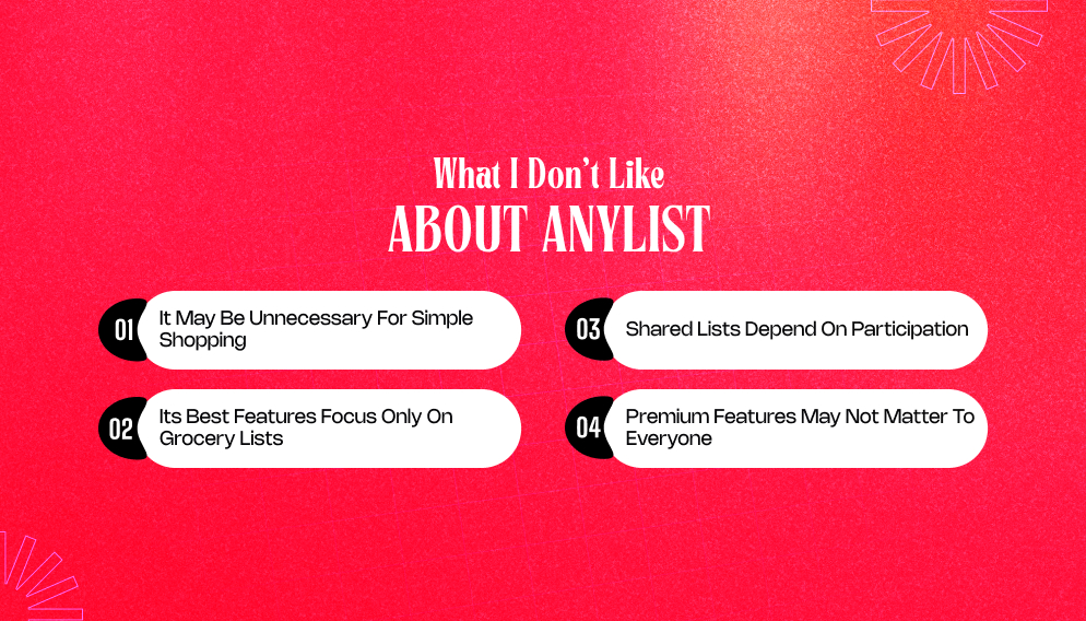 What I Don't Like About AnyList